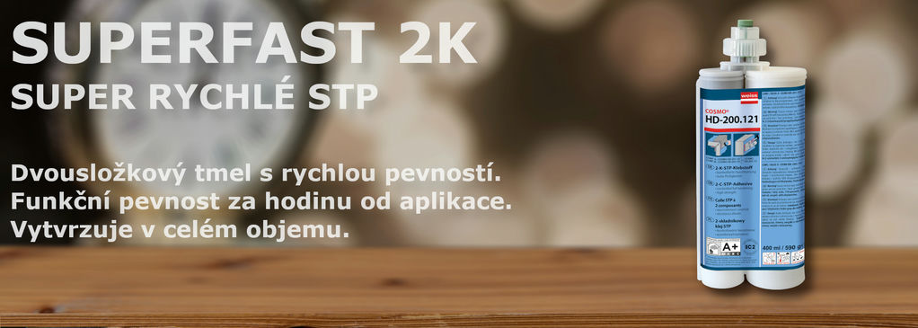 Super rychlé dvousložkové STP lepidlo SUPERFAST 2K